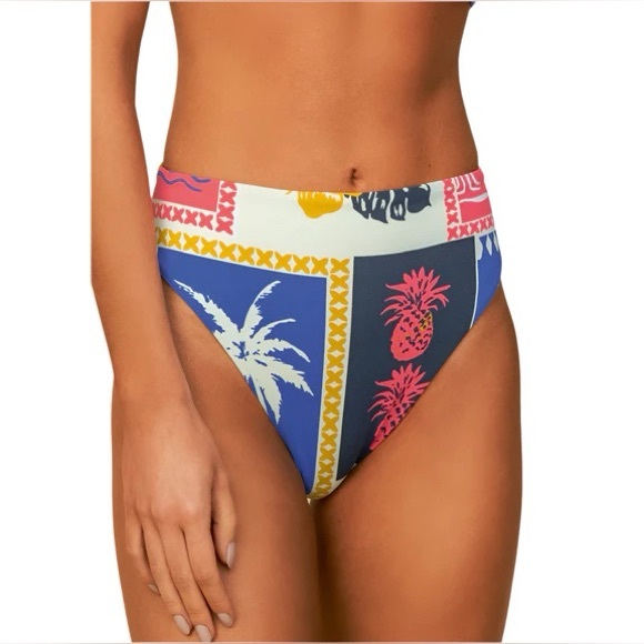 MAAJI x Anthro - Sully High Waist Reversible Cheeky Bikini Bottoms -S - Picture 3 of 15